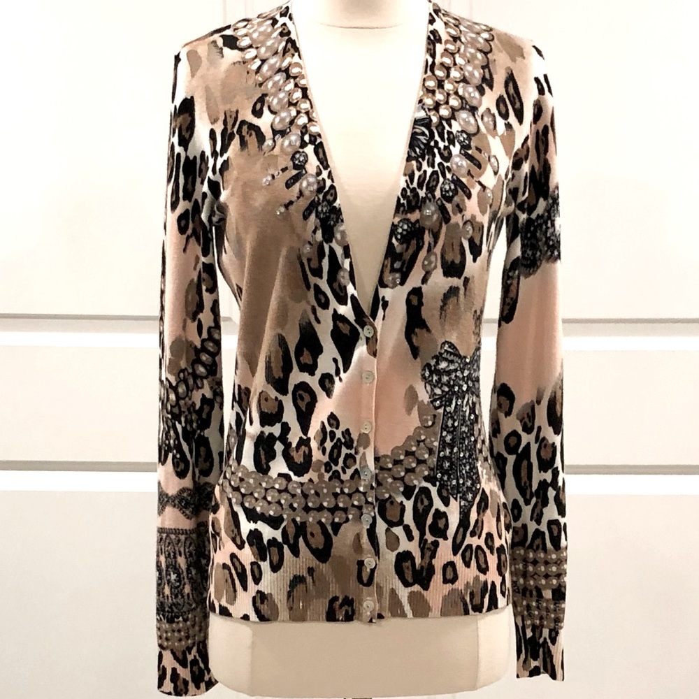 Boston Proper Leopard Print Cardigan